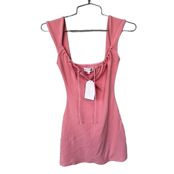 Privacy Please Julian Mini Dress in Salmon Pink NWT XXS - Picture 2 of 6